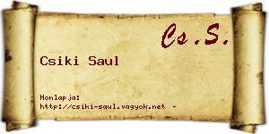 Csiki Saul névjegykártya